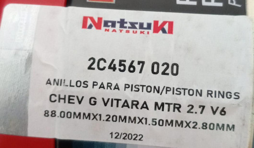 Anillo Gran Vitara 2.7 Xl7 V6 050/020