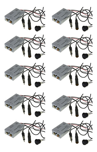 10x Universal Fm Modulator Estéreo Mp3 Auto Antena Cable De