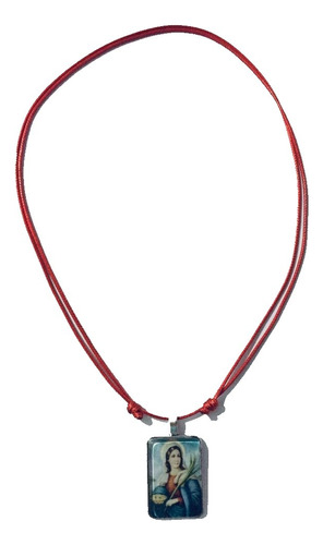 16 Collar Rojo Proteccion Santa Lucia Salud Ojos (cr48)