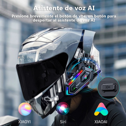 Manos Libres Bluetooth Para Casco Moto - Intercom Práctico