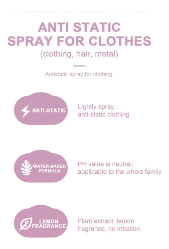 2025 Aerosol Antiestático For Ropa, Agente Antiestático,