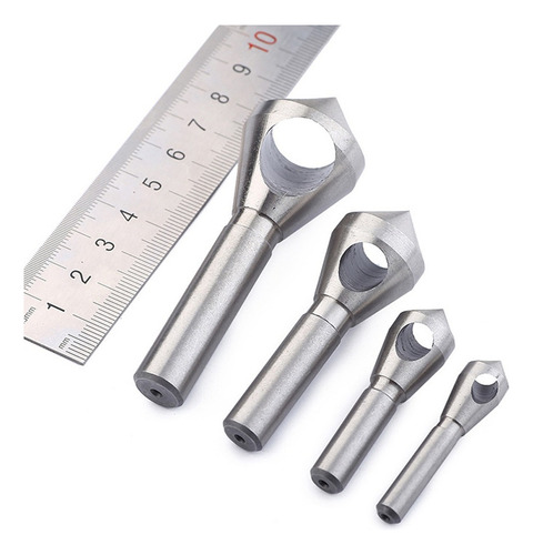 - Set De 4 Piezas Chaflán Avellanador Rebarbadora Broca