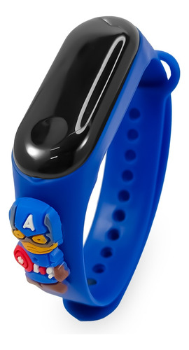 Reloj Banda Digital Led Para Niños Diseños De Heroes