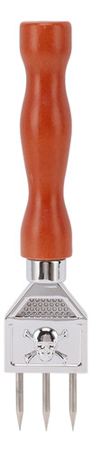 Ice Chipper 304 Stainless Steel Crusher Wooden Handle