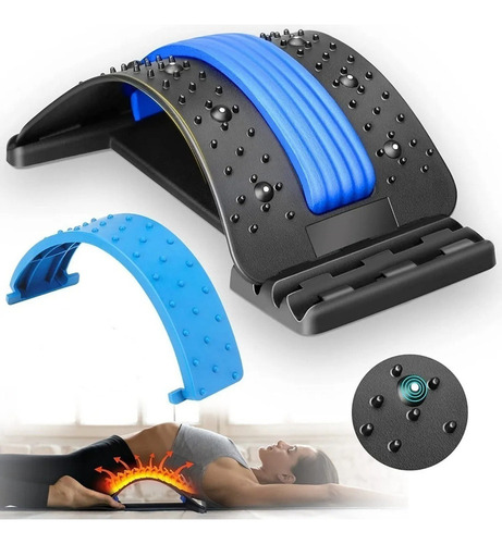 Masajeador Estirador Lumbar Ajustable Alivia Dolor Espalda