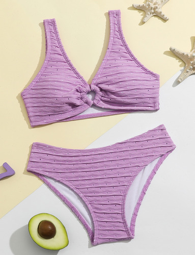 Trajes Niña Dos Piezas Bikini Set Beachwear Entero Ajustable