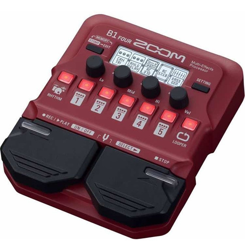 Pedalera Multiefectos Zoom Para Bajo B1 Four Pedal C Adaptad