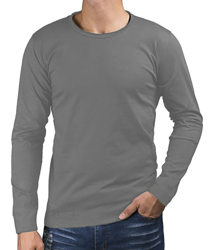 Remera Térmica Manga Larga - Lycra Frizada - Invierno - Hombre - Moda Libre 1 - Talle Xespecial * 7x-10x *