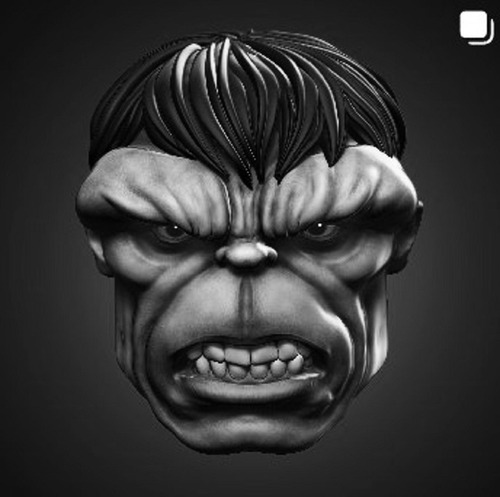 Hulk Cabeza Custom Tipo Marvel Legends 1/12 25 Mm Alt