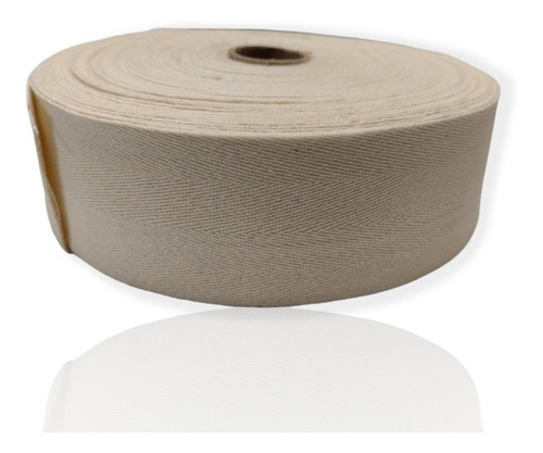 Cinta Palmita 50mm En Color Crudo Con 25 Mts Color Beige Liso