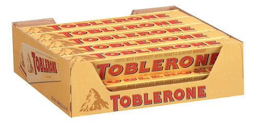 Toblerone Barra De Chocolate, Leche, 3,52 Oz, 20 Conde