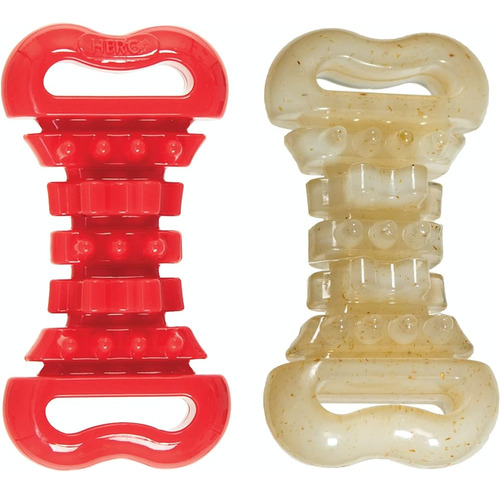 Hero Soft Rubber And Nylon Chew Bones Juguete Para Perros, E