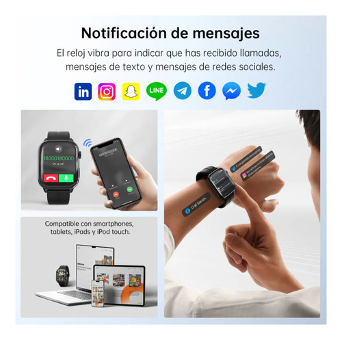Smartwatch Para Hombre Compatible Con Xiaomi Poco X3 Nfc Plateado Milanese Plateado