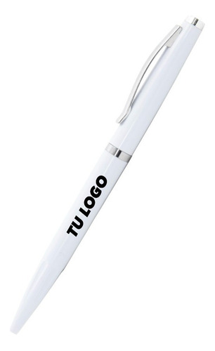 Bolígrafos Personalizados Clip Metal Medio Giro 50 Unidades