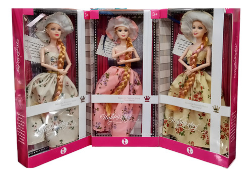 Muñeca Barbie Con Elegantes Vestidos