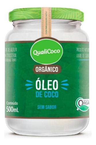 Óleo De Coco Sem Sabor Orgânico 500ml - Qualicoco