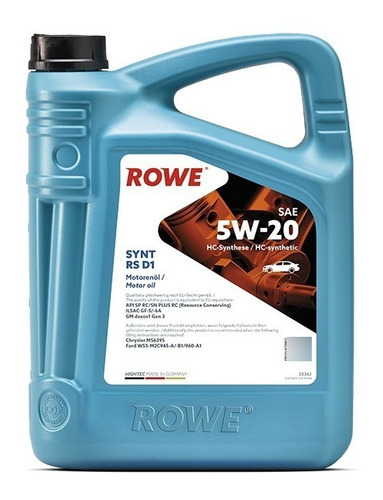 Aceite Rowe Hightec Synt Rs D1 5w20 (5lt)