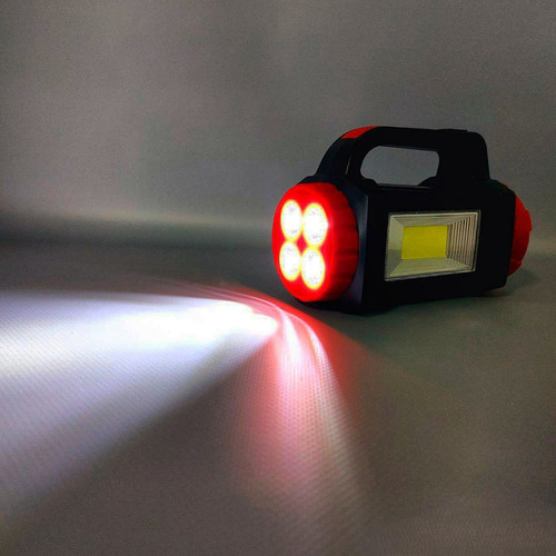 Linterna Y Powerbank De Mano Solar, Recargable Y Tres Modos