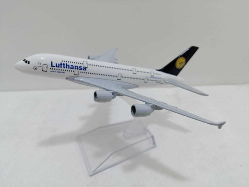 Avión Lufthansa A-380, Escala 1/400, 15cms Largo, Metalico