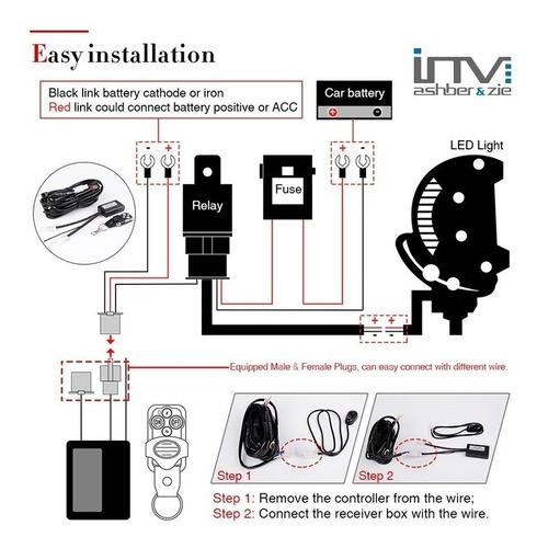 Kit De Instalacion Para Faros Y Barras Led Ramal Y Swicht