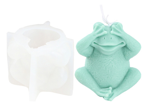 (c) No Escuches, Hables O Busques Frog Candle Mold 3d Animal