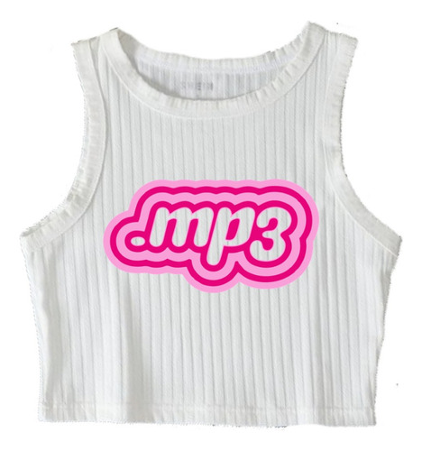 Remera Emilia Musculosa Corta Top Emilia Mernes Mp3 Polera 