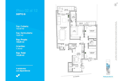 Venta Departamento De 4 Ambientes En Barrio Norte