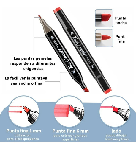 Marcador De Doble Punta Con Punta De Cerdas A Base De Aceite