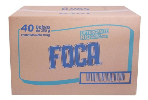 Caja Detergente Foca De 250 Grs Con 40 Bolsas