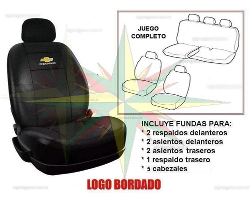 Funda Cubre Asiento Cuero Chevrolet S10 C/ Asiento Trasero Repartido ( Juego Completo )