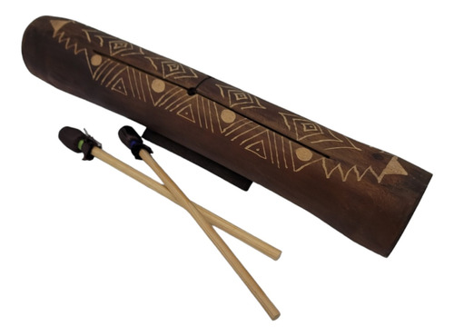 Teponaztli Instrumento Prehispánico Percusión Artesanal 