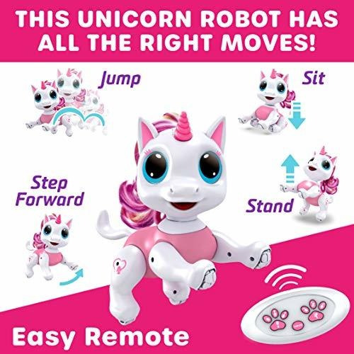 Robot Unicornio De Juguete A Control Remoto Con Gestos Color White And Pink
