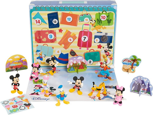 Colección 9 Mini Figuras Amigos De Disney Set De Vacaciones