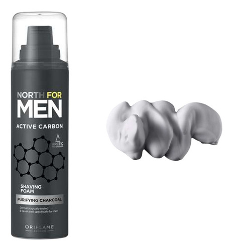 Espuma De Afeitar Con Carbón Activado North For Men Oriflame