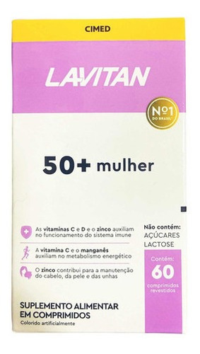 Lavitan 50+ Mulher Com 60 Comprimidos Sabor N/a Sem Sabor