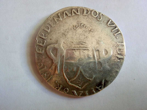 Moneda De Plata Provisional De Zacatecas Año 1810 Escasa