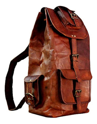 Shy Shy Lets Touch The Sky Rustic Vintage Leather Backpack T