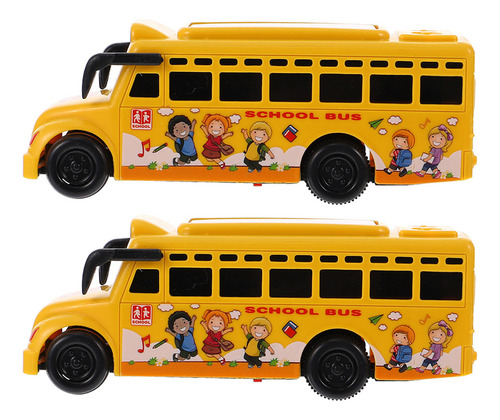 Autobús De Juguete Para Niños, Autobús Escolar, Pequeño, 2 U