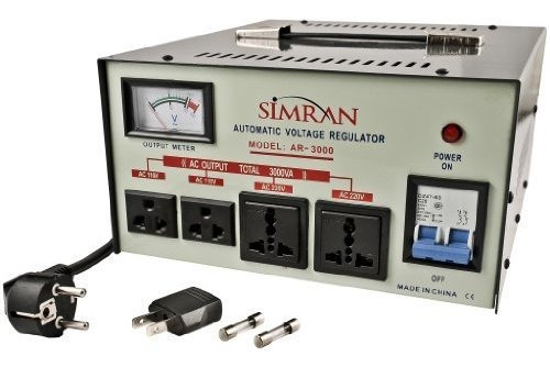 Regulador De Voltaje Simran Ar-3000, 3000 W, Marfil/gris