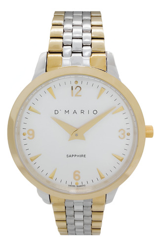 Reloj Dmario Zs32101 Plateado Cristal Zafiro 100% Original