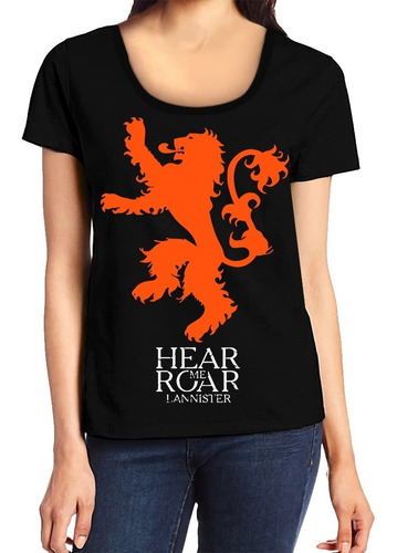 Remera Mujer Game Of Thrones Lannister Hear Me Roar Escudo