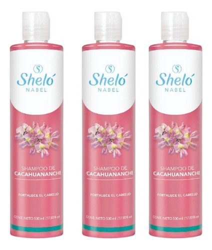 3 Pack Shampoo De Cacahuananche Shelo