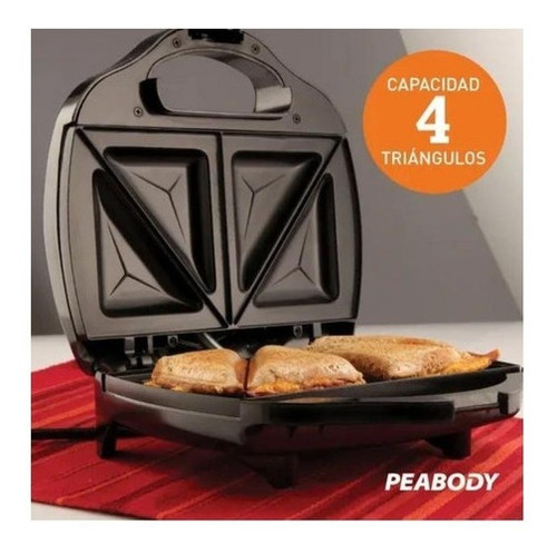 Imagen 2 de 9 de Sandwichera Eléctrica Peabody Pe-s6191 Antiadherente