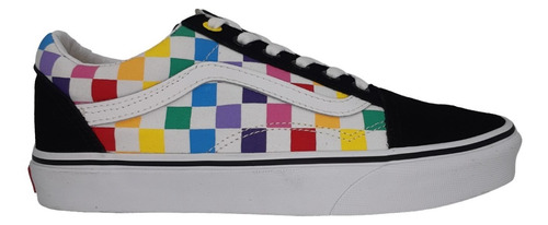 Vans Tenis Old Skool Skate Shoe 721356 Checkerboard Rainbow