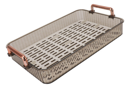 Bandeja De Té Rectangular De Doble Capa Con Drenaje Para