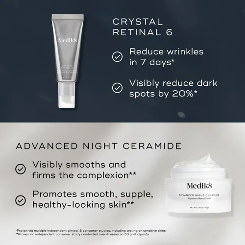 Night Shift Duo Medik8 Crystal Retinol 6 Serum + Night Cream