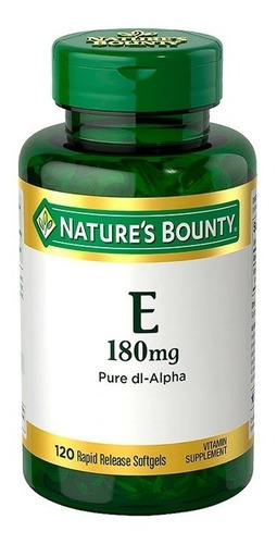 Imagen 1 de 4 de Suplemento En Cápsulas Nature's Bounty Vitamina E E En Pote De 0ml 120 Un