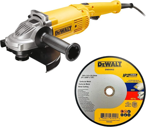 Dewalt Esmeriladora 9 Pulgadas Y Disco Corte Metal