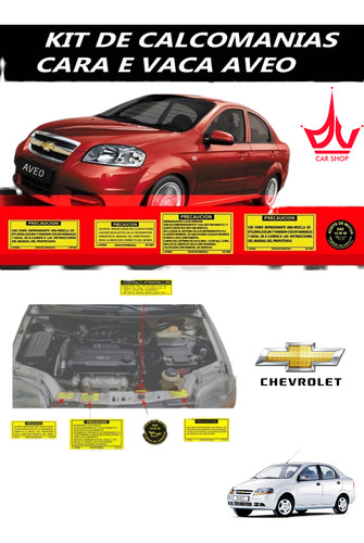 Kit De Calcomanias Chevrolet Aveo Y Optra