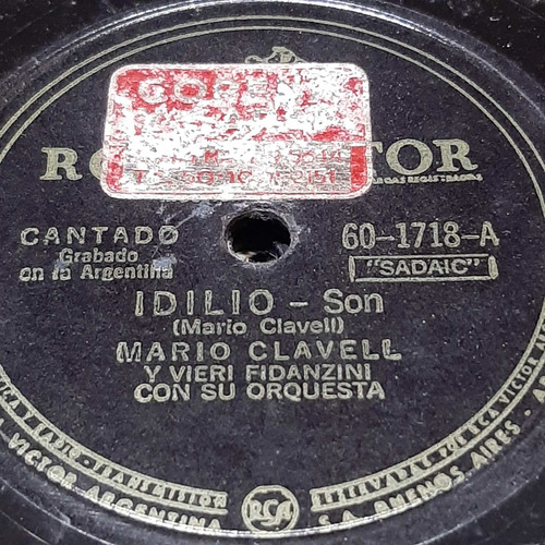 Pasta Mario Clavell Y Vieri Fidanzini Rca Victor C314